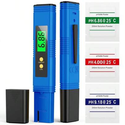 2024 All-New PH Meter For Water - High Accuracy Digital PH Tester (0.01 Precision) With UL Certification And 3 PH Calibration Powders - Ideal For Home Water, Hydroponics, Aquariums, Pools, And More