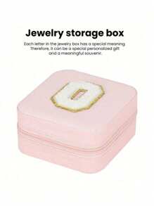 1 pièce Boîte de rangement à bijoux de voyage, cadeau pour femme, mini organiseur à bijoux, support pour colliers et boucles d'oreilles avec miroir, rose, accessoires de voyage essentiels, cadeau pour la fête des mères, pour les vacances à la plage, la collection de salle de bain, la collection de chambre à coucher, cadeau pour la fête des pères