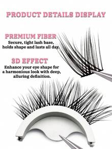 100 Pcs Eyelashe Extensions-DIY Cluster Lashes Cat Eye Lashes Individual Lashes Faux Mink Lashes Wing-Tipped Effect Natural Soft False Eyelashes - Black - View 5