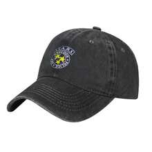 Gorra de béisbol con logo de estrellas, gorras de béisbol para hombres del juego , sombreros vaqueros vintage para exteriores de verano con ajuste regulable - Negro - Ver 4