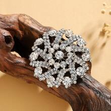 1 pieza Broche con forma de girasol con incrustaciones de , lujoso y elegante, perfecto para fiestas, atuendos de eventos formales
