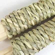 1 pieza Rollo de hierba tejida para mascotas, juguete para masticar, aperitivo, hierba de agua tejida, apto para conejos, cobayas, hámsters