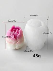 3D Tulip Silicone Mold - Floral Candle/Soap/Resin DIY Craft Kit - White - View 18