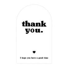 50pcs Thank You Stickers For Rectangular Gift Wrapping Airplane Box Sealing Stickers Black White Pink Gift Packaging Stickers