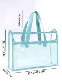 1pc Large-Capacity Portable Folder, Transparent Waterproof Hand-Held Bag, Handheld Expandable Folder, File Storage Bag Inserted Into Organizations, Office Supplies, Student File Bag School Supplies, School Supplies,Back To School