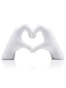 1 pièce Décoration de geste de la main d'amour, sculpture de doigt en forme de cœur, statue d'art moderne personnalisée pour la décoration de la maison, décoration de bureau créative pour mariage, cadeau pour la Saint-Valentin, le Nouvel An, les anniversaires et la remise des diplômes