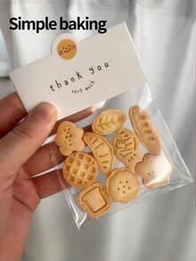 4PCS Mini Food Cookie Cutters Set - Cute Shapes (Gingerbread, Toast, Pineapple Bun, Baguette, Taiyaki, Croissant) For Baking DIY, Homemade Cookies, Pet Treats | Parent-Child Fun Stamp Mold Kit. Back-To-School Season Bento Supplies