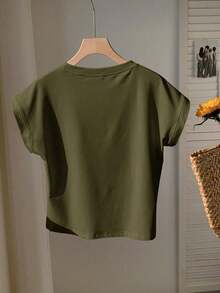 Women T-Shirts - Army Green - View 2