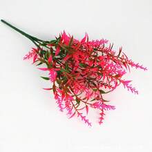 2 piezas de flores silvestres artificiales resistentes a los rayos UV, flores falsas coloridas para exteriores, adecuadas para la decoración del hogar, cementerio, Pascua, jarrones y macetas colgantes, material de plástico, sin mantenimiento, resistente a la intemperie, decoración estacional, follaje de fiesta