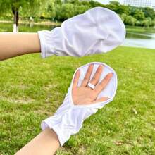 1 Pair Spring/Summer Sun Protection Breathable Fingerless Gloves, Outdoor Cycling Anti-Slip Gloves, Thin Elastic Wrist Gloves - Won't Damage Manicure