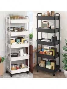 Trolley Shelves For Kitchens, Home Floors, Bedrooms, Snack Racks, Mobile Bathrooms, Toilets, Storage Shelves - Multicolor - View 5
