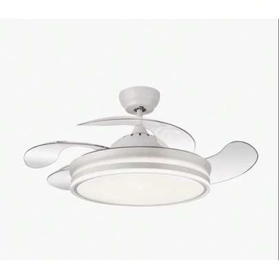 CYP VENTILATORE DA SOFFITTO CALIMA S DI MIMAX LIGHTING. Pale ripiegate da 90 cm / 40 cm. VENTILATORE PIÙ VENDUTO 2023/4. SUPER SILENZIOSO, MOTORE DC, PALE RETRAIBILI, LUCE LED VARIABILE DA 2700 K A 6500 K (CALDO, GIORNO, FREDDO), FUNZIONE INVERNO/ESTATE. GARANTITO UFFICIALMENTE.