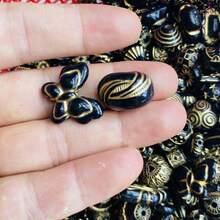 100 克混合颜色，复洛克风格亚克力珠子，孔适合 DIY 珠宝制作，非常适合手镯和耳环 - 圖片色 - 查看 4