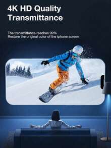 2 片装钢化玻璃屏幕保护膜适用于 11/12/13/14/15/17/17 Air/16 Plus Pro Max X XR XS MAX，光面高清全覆盖，轻松一键粘贴，无尘贴膜器防水防震防摔防刮防指纹 - 2 Pcs - 查看 10