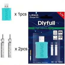 2个浮动双孔充电器和2个可充电电池组钓鱼电子鱼竿USB充电器带照明浮灯可充电CR425 LIR425 3.6V锂电池夜钓装备 - 彩色 - 查看 7