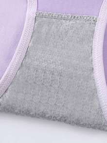 9pcs Assorted Color Polyester Comfortable Ladies' Panties, Girls' Fashion Letter Waistband Solid Color Briefs - Multicolor - View 4