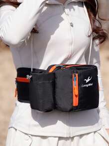 1 pieza Mochila de nailon, bolsa de cintura multifuncional para exteriores, bolsa para botella de agua deportiva, bolsa ligera para teléfono, bolsa de pecho unisex para senderismo