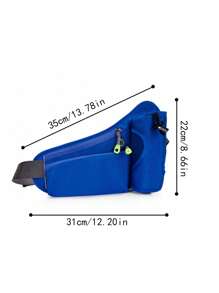 1 pieza Bolsa de botella de agua de nailon, Riñonera deportiva para exteriores, Bolsa deportiva multifuncional para teléfono, Bolsa de pecho ultra ligera y transpirable