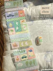 韩式手绘涂鸦美甲转印箔，拼贴碎花艺术贴花 - 彩色 - 查看 10