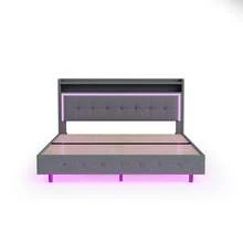 Bed Frames - Gray + Upholstered + 140cm*200cm - View 7