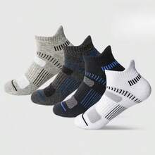 2/4/8 Pairs Men's Sports Socks, Mesh Breathable Moisture-Wicking Low-Cut Ankle Socks For Running, Cycling, Basketball, Summer Style - Multicolor - View 7