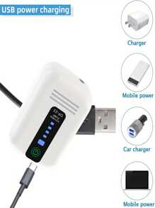 Pompa di ossigeno portatile USB, caricabile, dual-purpose, ultra silenziosa, mini pompa per acquario, adatta per piccoli acquari o aeratore per tartarughe, con batteria al litio, accessori per la pesca all'aperto per acquari