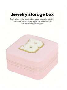 1 pièce Boîte de rangement à bijoux de voyage, cadeau pour femme, mini organiseur à bijoux, support pour colliers et boucles d'oreilles avec miroir, rose, accessoires de voyage essentiels, cadeau pour la fête des mères, pour les vacances à la plage, la collection de salle de bain, la collection de chambre à coucher, cadeau pour la fête des pères