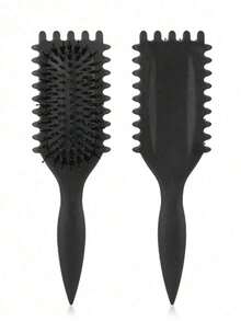 Hair brushes Lược uốn tóc hoàn toàn mới, lược tạo kiểu tóc xoăn chuyên nghiệp, lược uốn tóc chống xơ rối, được thiết kế đặc biệt cho tóc xoăn và dày, tạo lọn xoăn, giảm kéo giật và gãy rụng, công nghệ không gây hư tổn, phù hợp cho cả nam và nữ, sử dụng tại nhà và salon. - Một cỡ - Xem 18