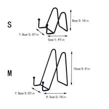 5 Packs 6 Inch Plate Stands For Display Picture - Vinyl Table Top Display, Decorative Metal Frame Holders For Book , Photo And Platter, Tabletop Art, Black 3 Packs,Back To School,School Supplies - Black - View 3