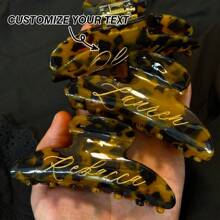 Individualisierter Namens-Haarclip aus Azetat, Haarzubehör mit Hinterkopfschnitt für Frauen, stilvoller Haarschmuck, geeignet für die Schulanfang, Hochzeitspartys, Brautgeschenke, Brautjungferngeschenke, Hochzeitsdekoration, Geburtstagsgeschenke, Schulmaterial, Muttertagsgeschenke, Geschenke für sie