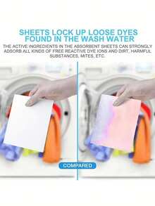 240Pcs Laundry Color Absorbing Paper Anti-Dyeing Laundry Tablets For Washing Machine Clean Clothes Color Catcher Sheets - Multicolor - View 4