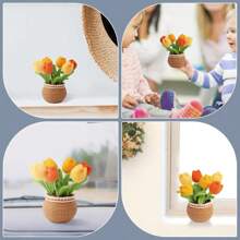 Conokata Crochet Kit For Beginners Adults And Kids Knitting Flower And Plant For Starter Lovers Learn How To With Step-By-Step Video Tutorial For DIY Kits