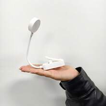 1 pieza Luz de lectura, modelo con LED blanco a batería/modelo recargable, luz nocturna de lectura portátil con pinza, muy adecuada para mesilla de noche, estudio, lectura, oficina e iluminación complementaria