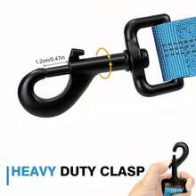 Heavy Duty Bungee Dog Leash, 5-Foot Shock Absorbing Polyester Lead With Dual Padded Handles, Adjustable Waist And Secure Buckle - Available In Multiple Colors For Enhanced Training And Comfort - Multicolor - View 6