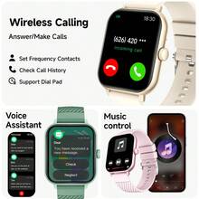 SIMSONLAB New 1.83" Full Touch Screen Smart Watch, Unisex Sports Smart Watch With Wireless Dialing, Call Answering, Pedometer, Calorie Consumption, Distance Tracking, Multiple Sports Modes, Music Control, Remote Camera, Alarm, Call & Message Notification - Multicolor - View 2