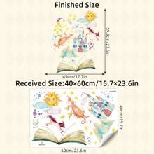 BRUP 1pc Cartoon Wisdom Tree Wall Stickers -PVC Self-Adhesive Decals For Children's Room Decor/Girls' Room Decor/Classroom Decor/Nursery Decor/ & Home Decoration