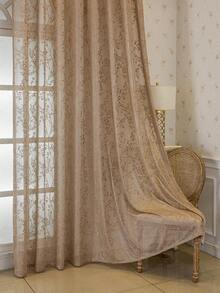 1 件亚麻现代亚麻纱窗帘 - 日式亚麻风格，杆袋设计，适用于客厅和卧室 - 透明轻质滤光窗帘，客厅窗帘，卧室窗帘（面料重量 180 克） - 彩色 - 查看 3