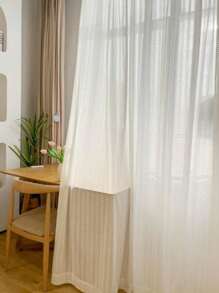 1 Peça Cortina Jacquard Semi-Transparente Relevo Premium de Malte, Adequada para Quarto ou Sala de Estar
