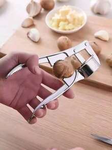 1个不锈钢蒜蓉压榨器，多功能蒜蓉压榨器，金属蒜蓉切碎器，可清洗蒜蓉刨丝器，厨房蒜蓉切碎器，姜汁榨汁器，蒜蓉压榨器，蒜蓉切碎器，金属蒜蓉压榨器，手动压蒜器，手持式姜蓉厨房工具，重型不锈钢蒜蓉压榨器和姜蓉刨丝器 - 多功能快拆式洗碗机厨房小工具（颜色/款式随机） - 彩色 - 查看 4
