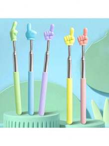 1-6pcs Retractable Teacher Pointer, Telescopic Hand Pointing Stick, Mini Extendable Classroom Pointer, For Teachers, Classroom Supplies, Party Supplies (Single Finger, Double Finger, Slight Defects, Cautious Buyers)