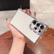 奢华电镀水钻亮片手机壳，兼容 17/16E/15/14/13/12/11/X/XS Max/XR/Pro Plus，Galaxy A02S-A07/A12-A17/A22-A26/A32-A36/A50-A56/S20-S25，荣耀 Magic，OPPO Reno，红米，Infinix Smart - 銀色 - 查看 5