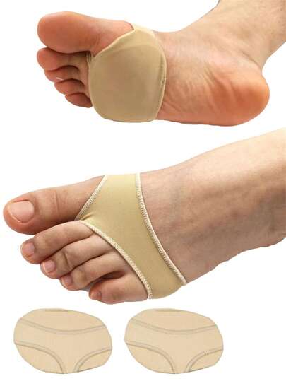 Damen-Vorfußpolster, verstärkte und atmungsaktive Anti-Rutsch-Vorfußsocken, Fußschutzpolster für hohe Absätze, halbe Größe Polster, halbgepolsterte Socken