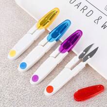 Sewing Scissors, Colored Transparent, Covered, Yarn Scissors, Household Multifunctional Cross Stitch Scissors