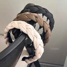 丝缎加厚宽齿梳发带女士，2025新款高端蓬松高冠可翻转头带，女士发带头带，发饰，发箍