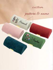 1pc Custom Jewelry Storage Box, Long Velvet Jewelry Box Jewelry Box Organizer Jewelry Packaging Box Back To School - Multicolor - View 11