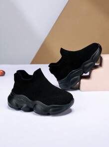 2025 New Style Children/Teens/Toddlers Casual Fashion Shock-Absorbing, Wear-Resistant Shoes With Lightweight, Breathable, Low-Top, Mesh Upper, Slip-On, Suitable For Outdoor, Indoor, Walking, Running, Sports, Casual Sneakers