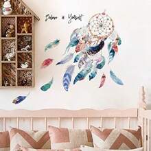 Autocolante de perete, Autocolante de perete pentru camerele de copii și creșă, Decor pentru creșă, Autoadezive, Unicorn colorat cu animale din pădure, Cap de cal, Flori, Model prințesă, Roz și maro