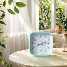 RUISUNG 1pc 3-Inch Simple Cartoon Plastic Alarm Clock, Silent Movement, No Ticking Sound, Powered By AA Battery (Not Included), Home Decor, Bedroom, Office, Living Room, Desk Decoration, Silent Alarm Clock Suitable For Students/Elderly/Men/Women, Back To School, Christmas, Birthday Gift For Girlfriend And Mom, Bedroom Alarm Clock, Office Desk Accessory, Modern Clock Design, Durable Plastic Frame School Decor School Surprise Dormitory Decor Room Decor School Supplies - Multicolor - View 8