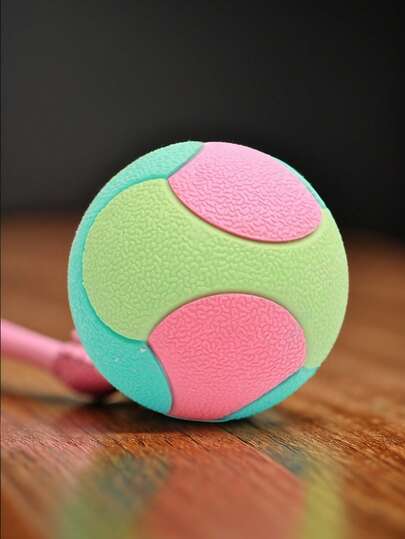 2pcs Textured Rubber Material Fidget Toys, Multicolor (Pink, Green, Blue), Elastic , Suitable For Stress Relief And Pet Interaction