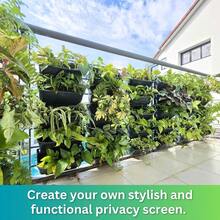 Maceta vertical para jardín, maceta de pared montada para patio y decoración exterior, maceta de plástico verde para plantas, verduras, frutas y hierbas para el balcón, soporte colgante para flores - 8 - Ver 4